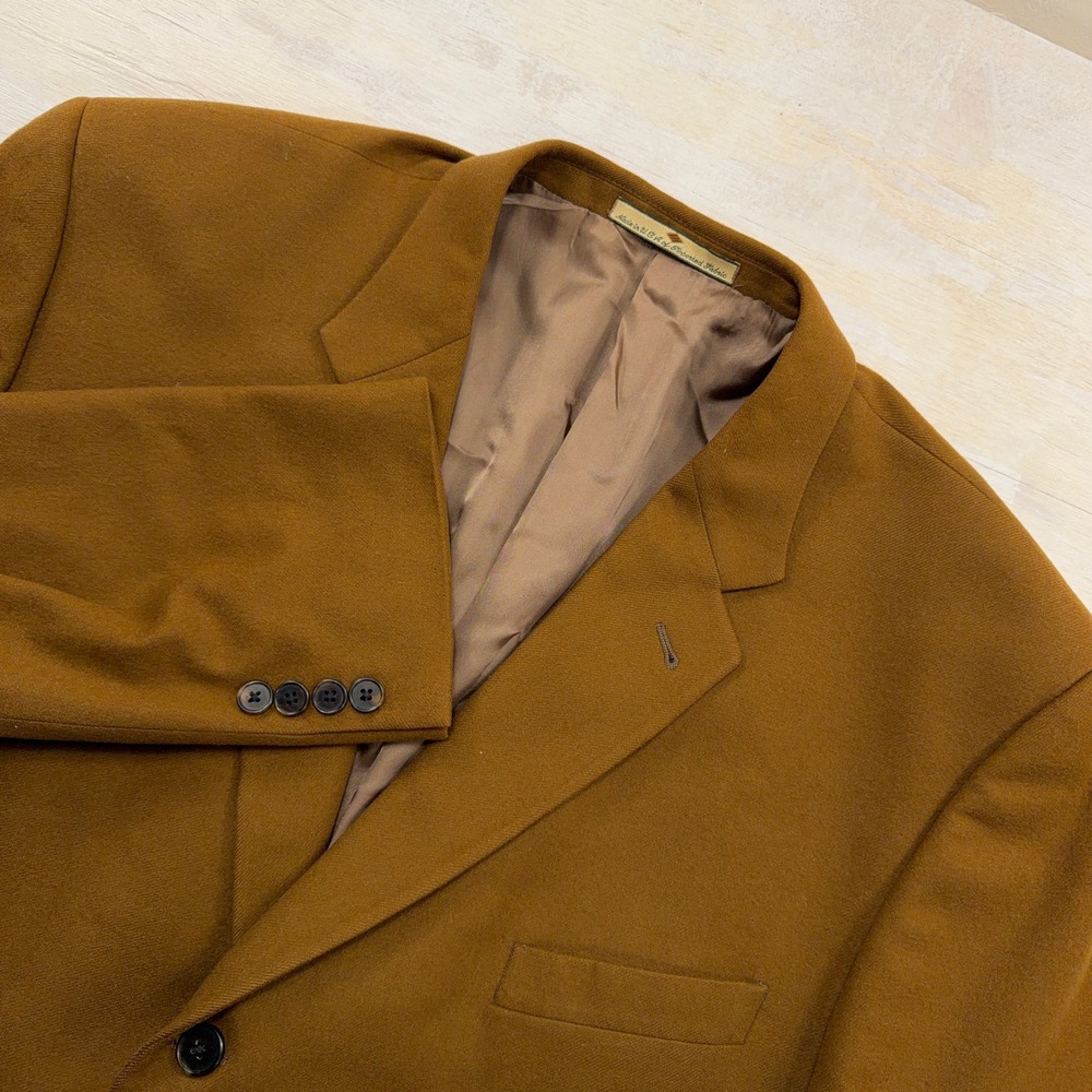 Joseph Abboud Blazer 100% Cashmere Nordstrom 3-Button Brown Mens 48L